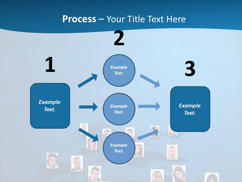Online Support Diagram PowerPoint Template