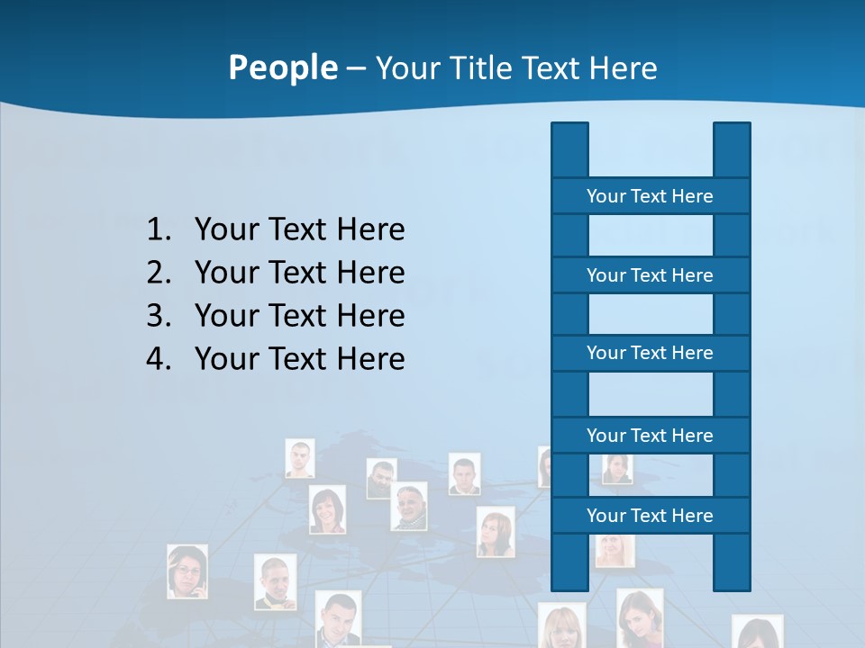 Online Support Diagram PowerPoint Template
