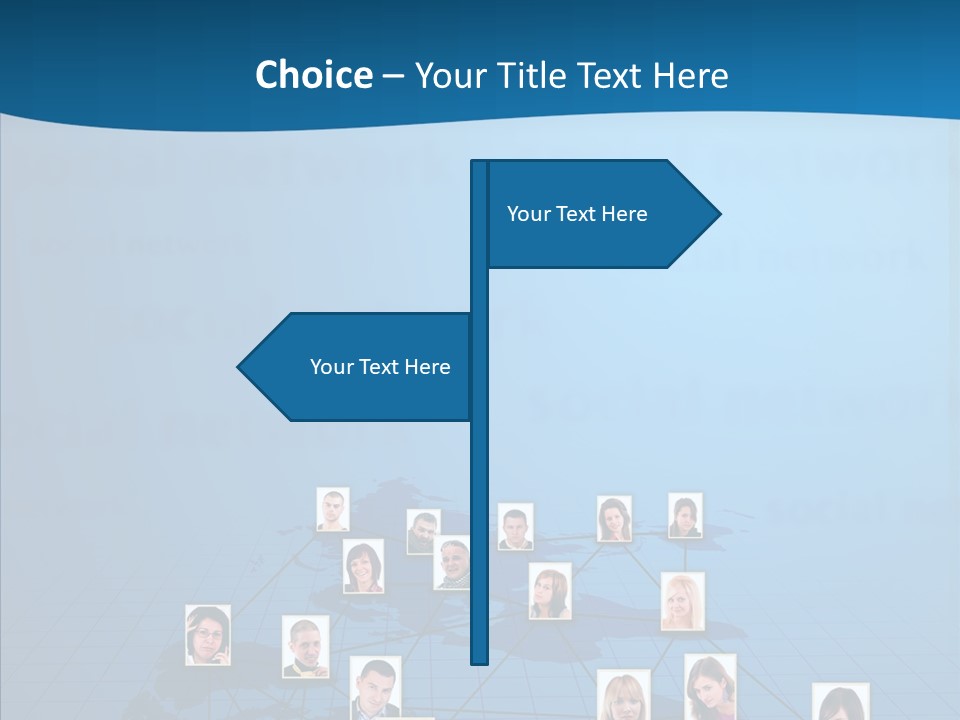 Online Support Diagram PowerPoint Template