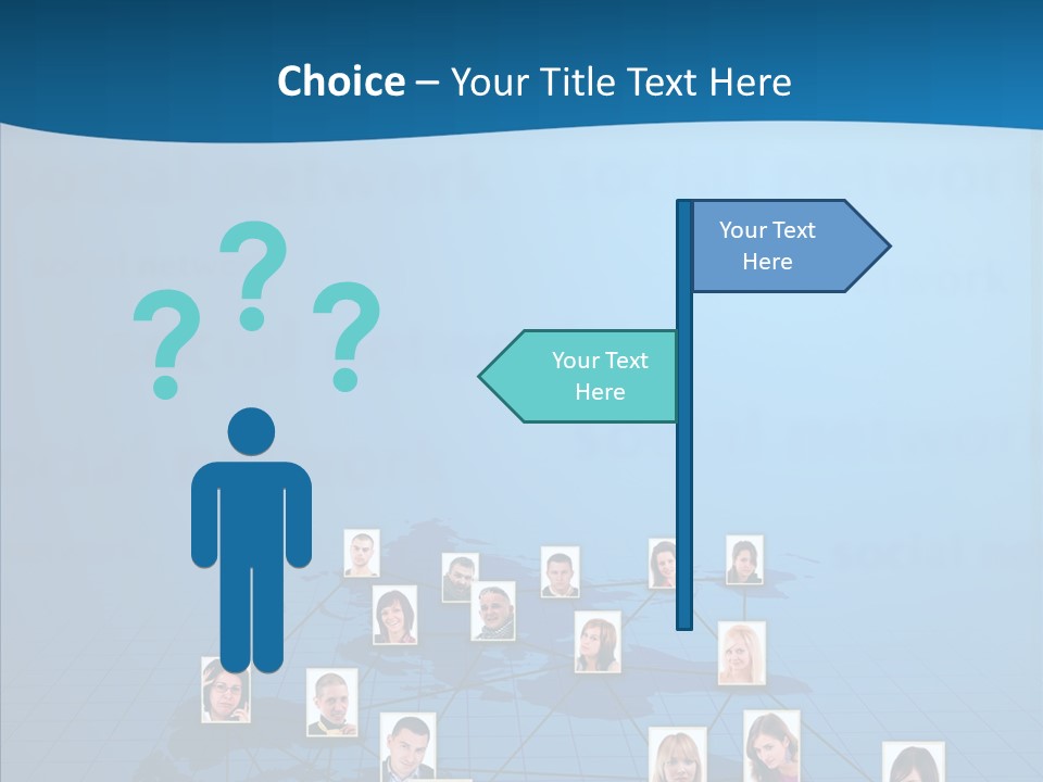 Online Support Diagram PowerPoint Template