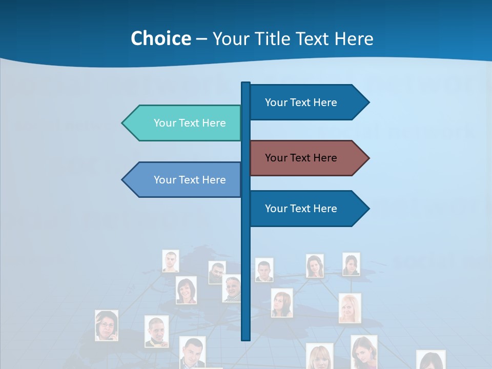 Online Support Diagram PowerPoint Template