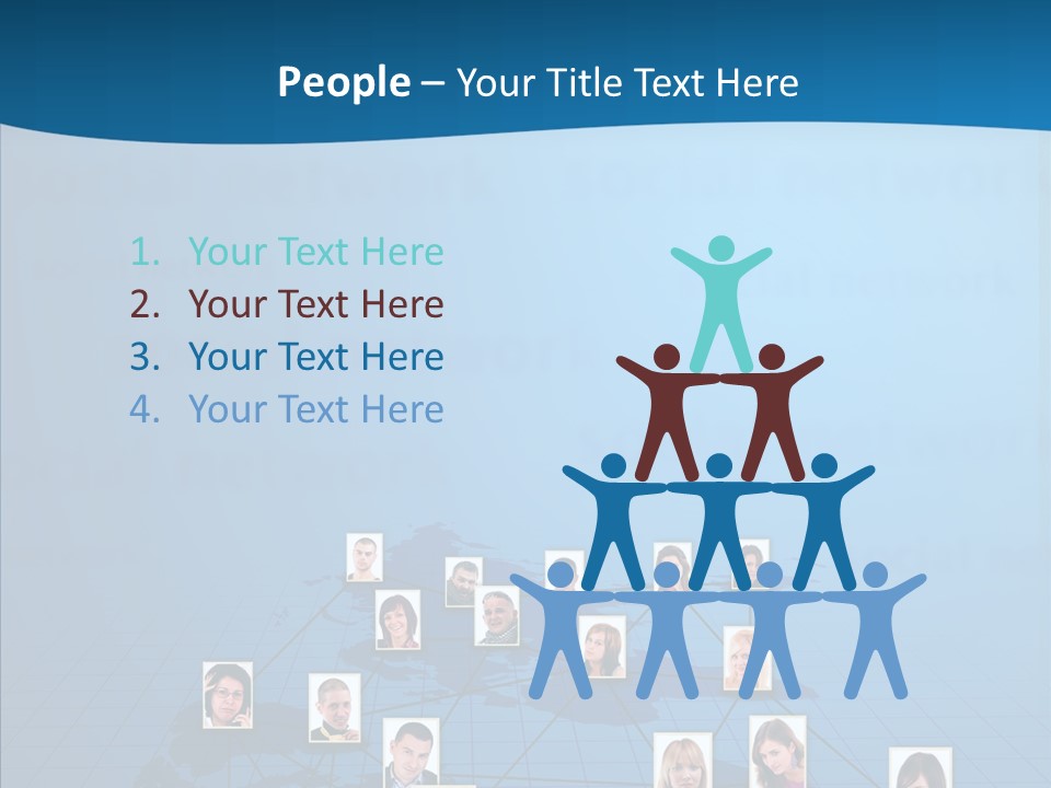 Online Support Diagram PowerPoint Template