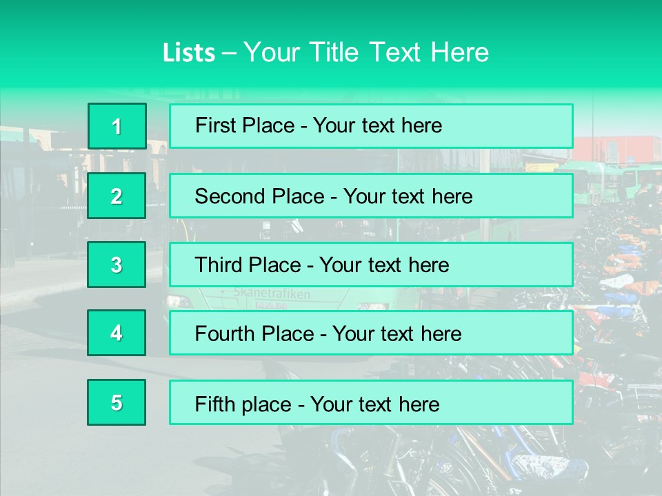 Transit Green Local PowerPoint Template