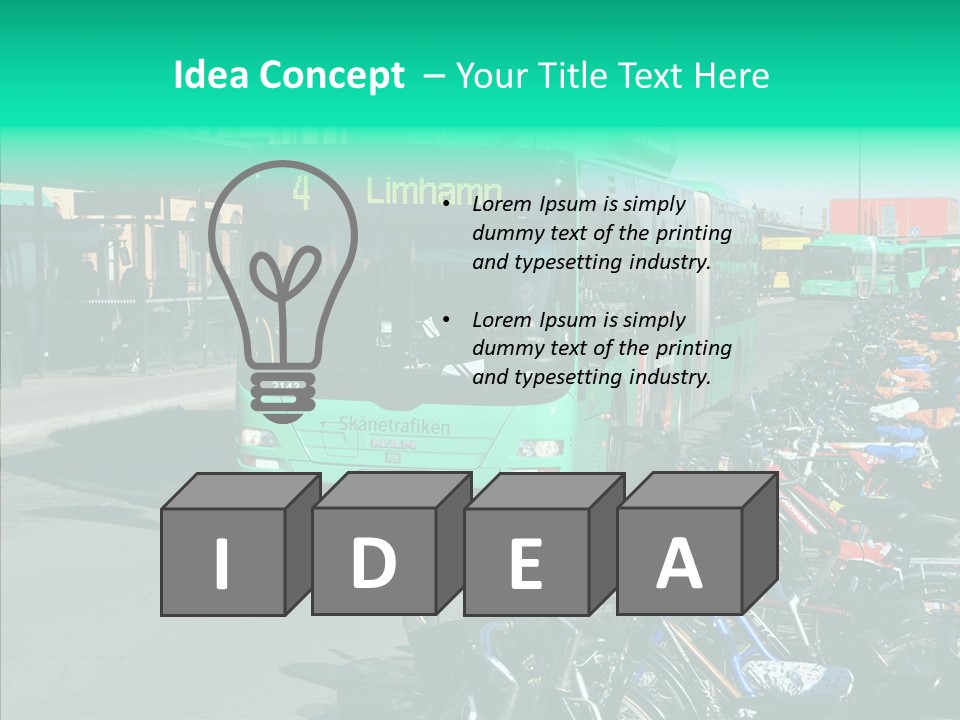Transit Green Local PowerPoint Template