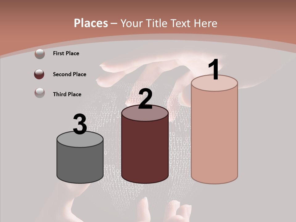 Glow Fingers Unite PowerPoint Template