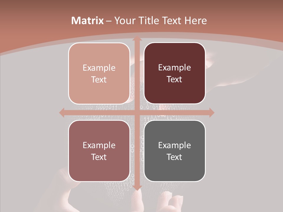 Glow Fingers Unite PowerPoint Template