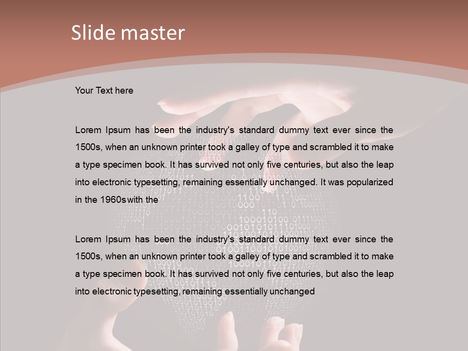 Glow Fingers Unite PowerPoint Template