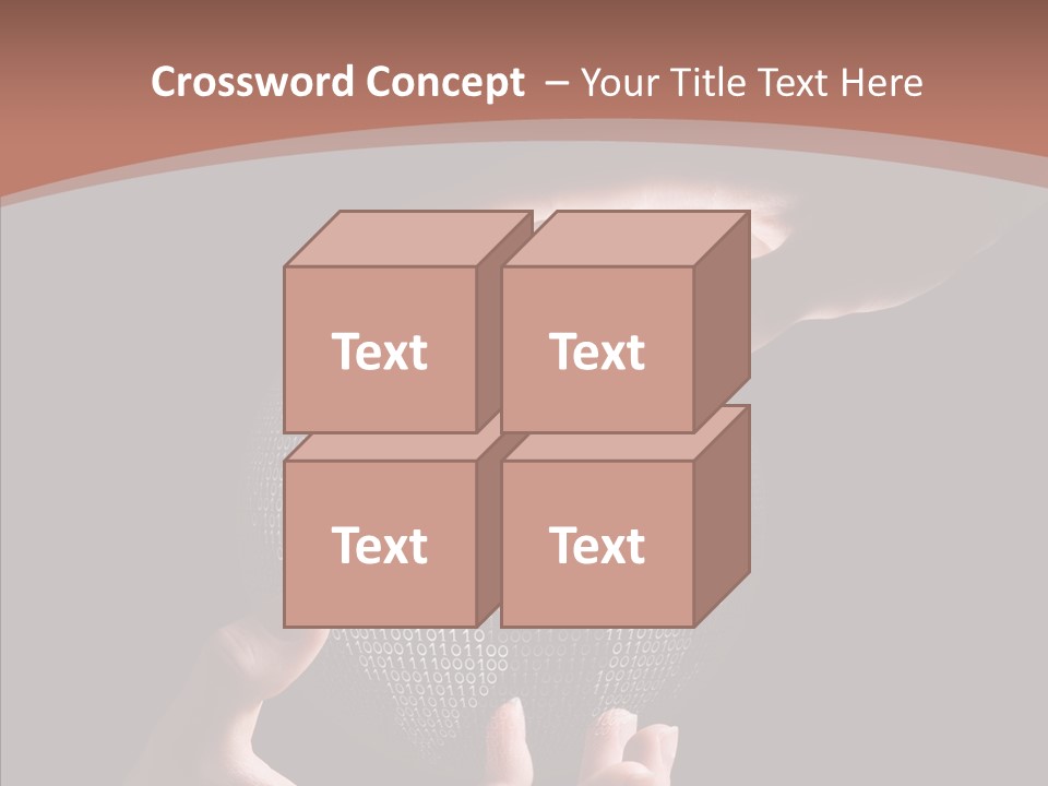 Glow Fingers Unite PowerPoint Template