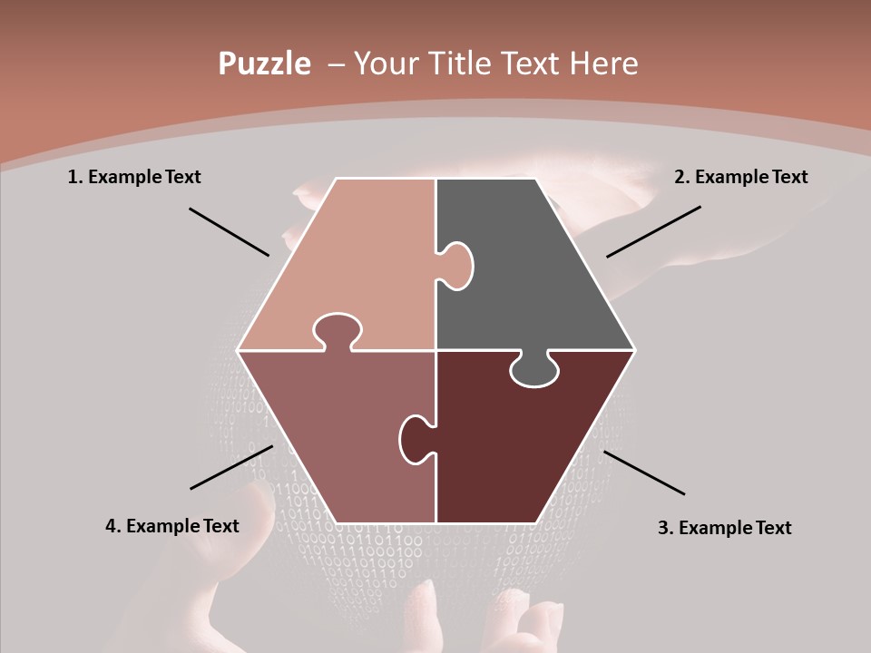 Glow Fingers Unite PowerPoint Template