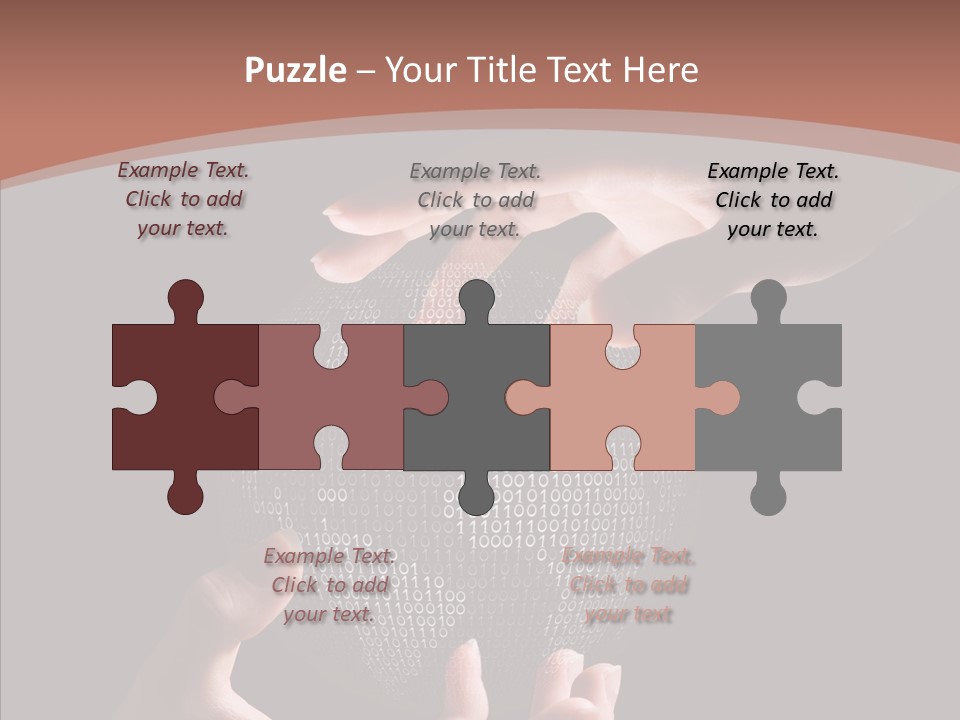 Glow Fingers Unite PowerPoint Template