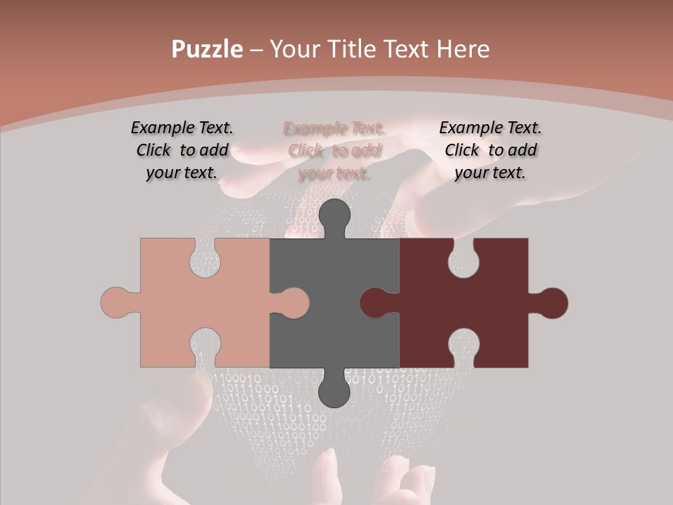 Glow Fingers Unite PowerPoint Template