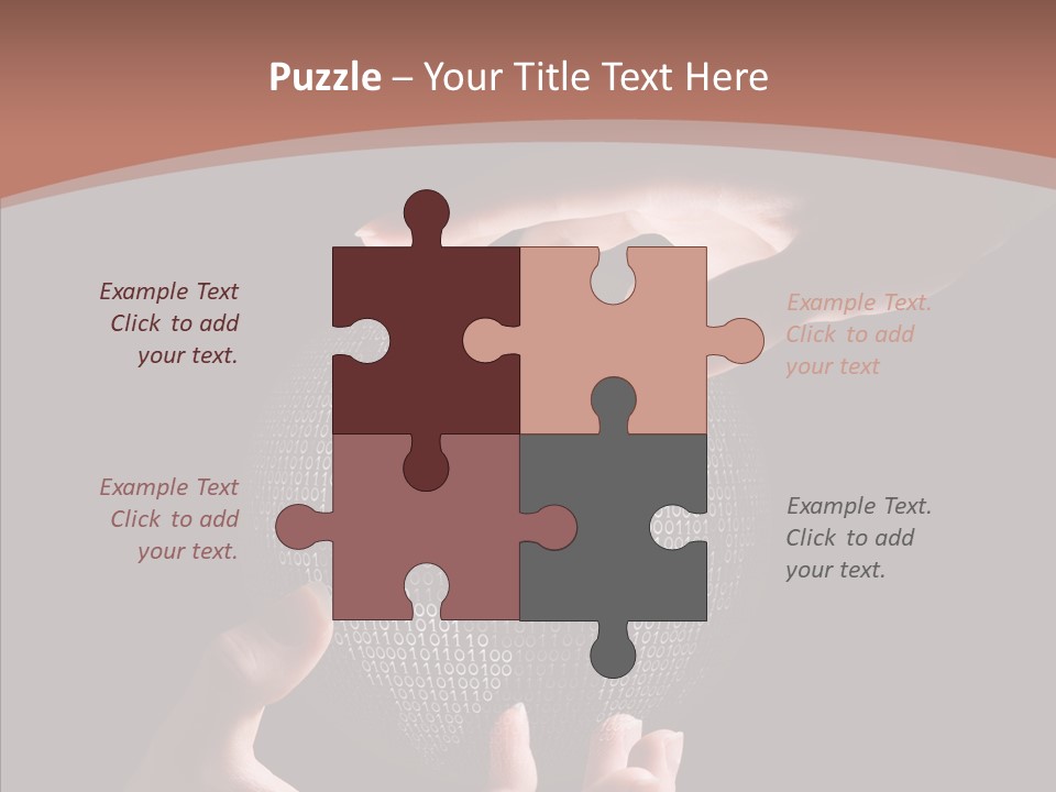 Glow Fingers Unite PowerPoint Template