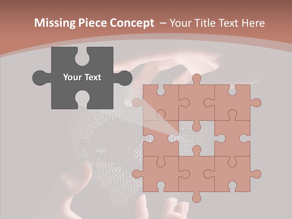 Glow Fingers Unite PowerPoint Template