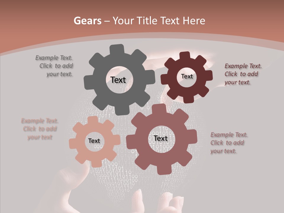 Glow Fingers Unite PowerPoint Template