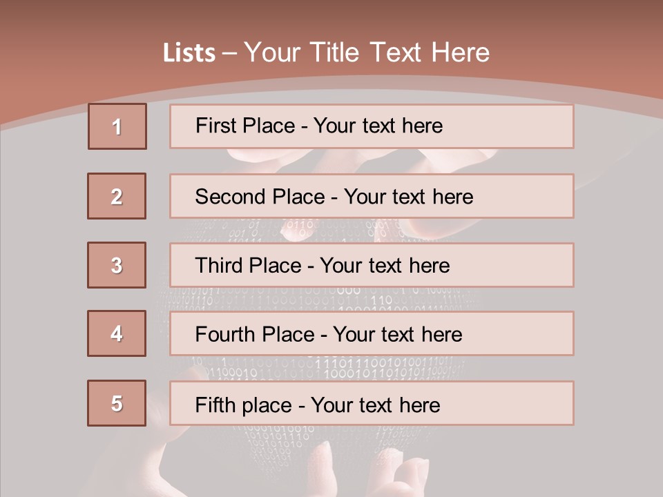 Glow Fingers Unite PowerPoint Template