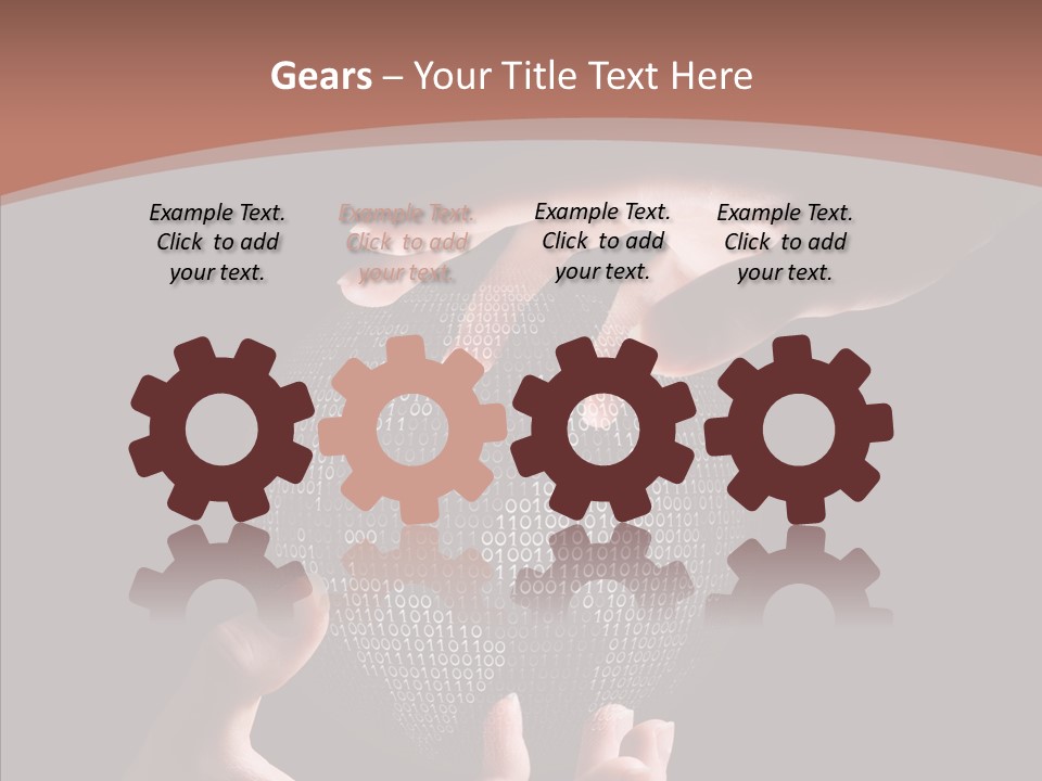 Glow Fingers Unite PowerPoint Template