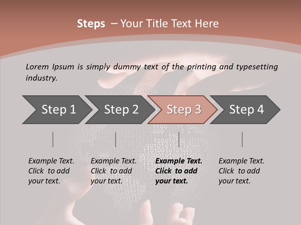 Glow Fingers Unite PowerPoint Template
