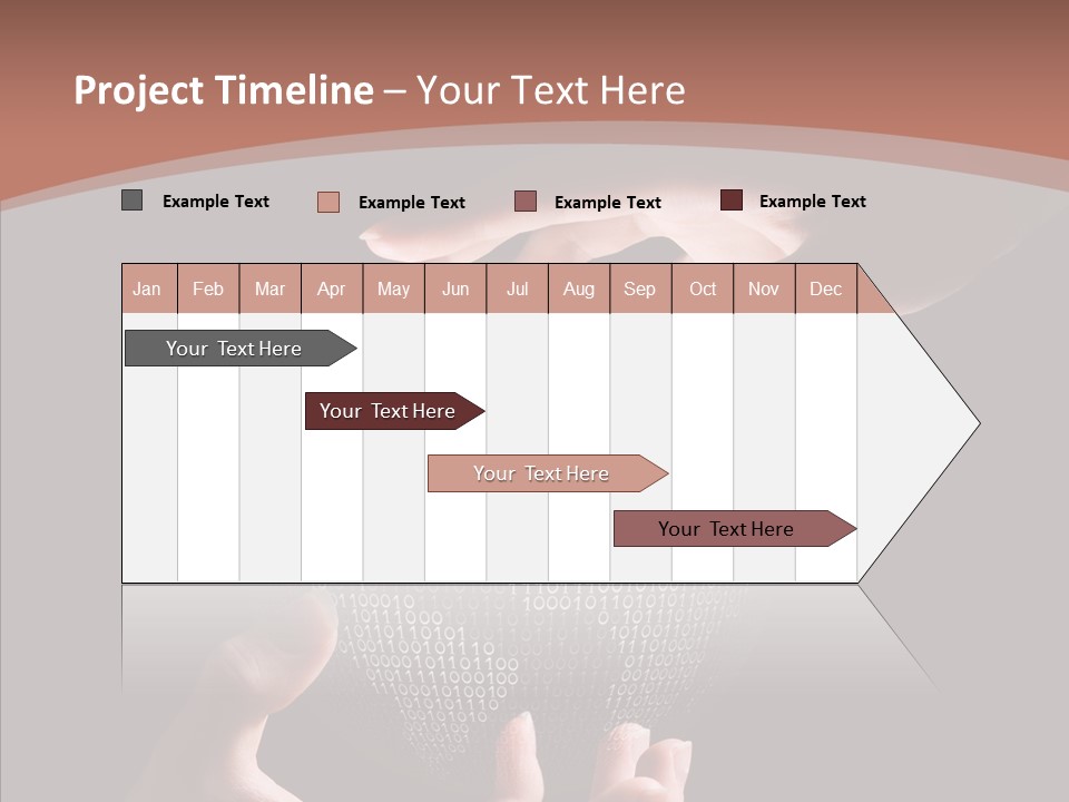 Glow Fingers Unite PowerPoint Template