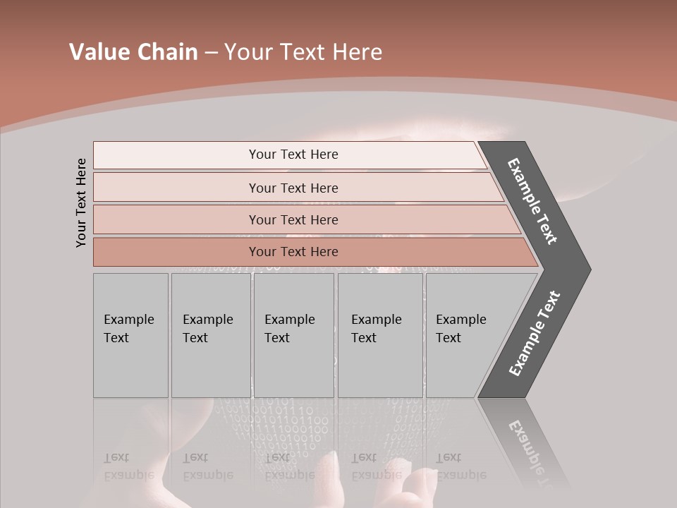 Glow Fingers Unite PowerPoint Template