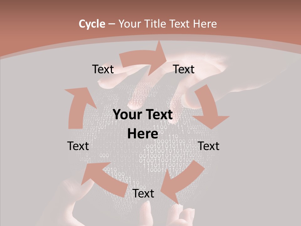 Glow Fingers Unite PowerPoint Template
