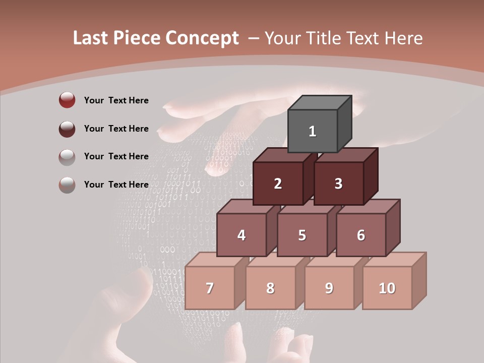 Glow Fingers Unite PowerPoint Template