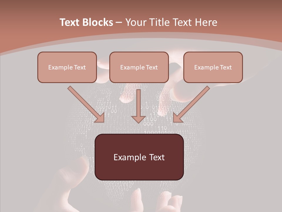 Glow Fingers Unite PowerPoint Template