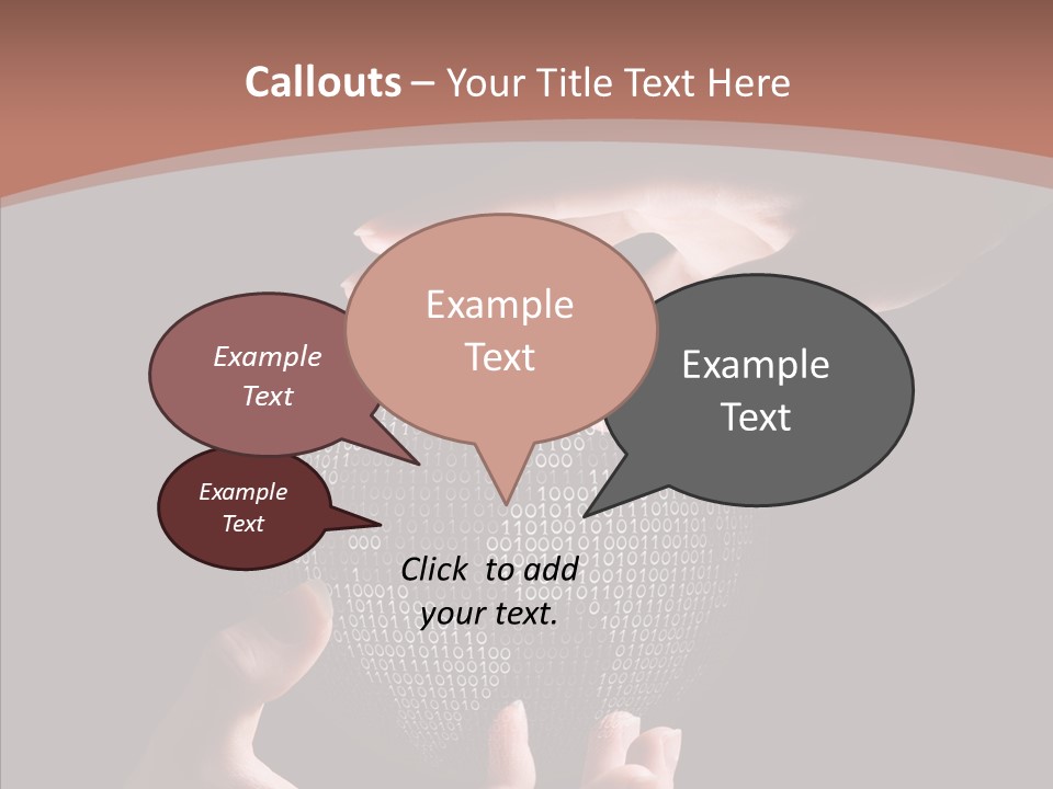 Glow Fingers Unite PowerPoint Template