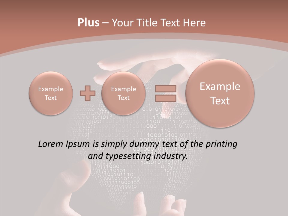 Glow Fingers Unite PowerPoint Template