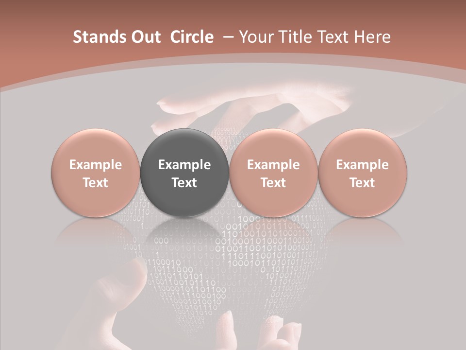 Glow Fingers Unite PowerPoint Template