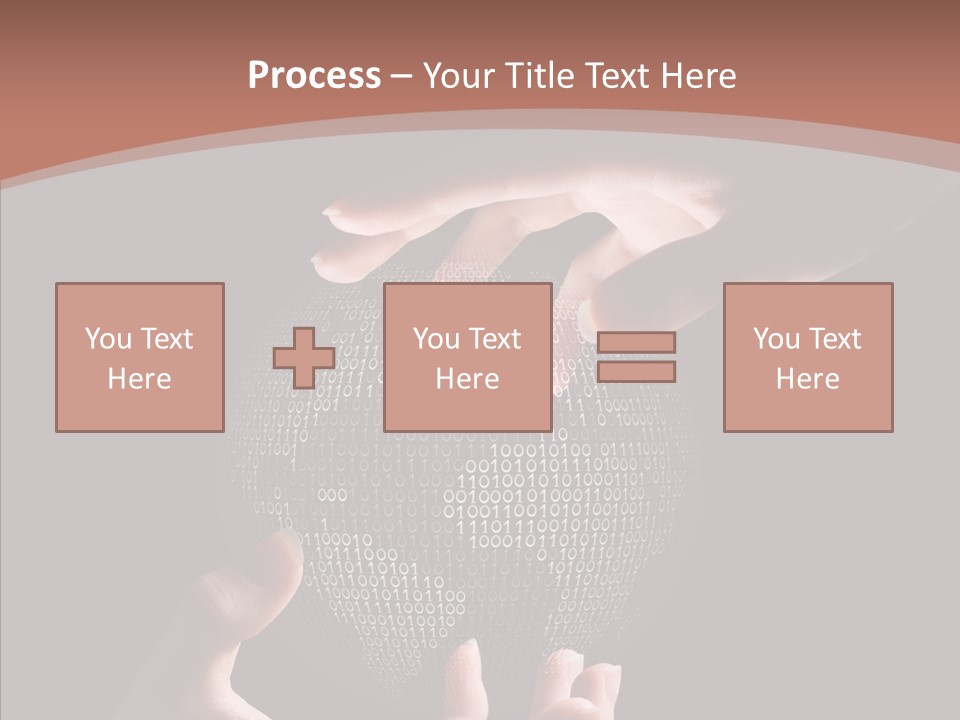 Glow Fingers Unite PowerPoint Template