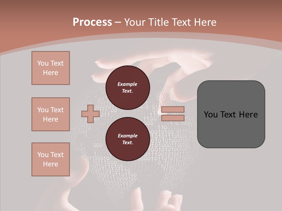 Glow Fingers Unite PowerPoint Template