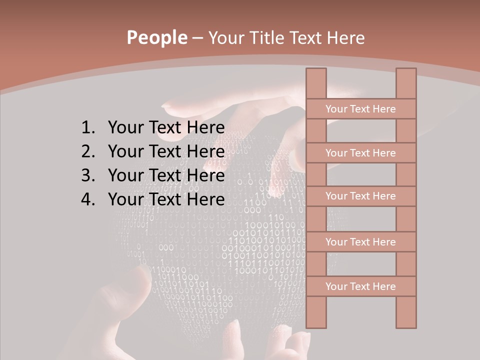 Glow Fingers Unite PowerPoint Template