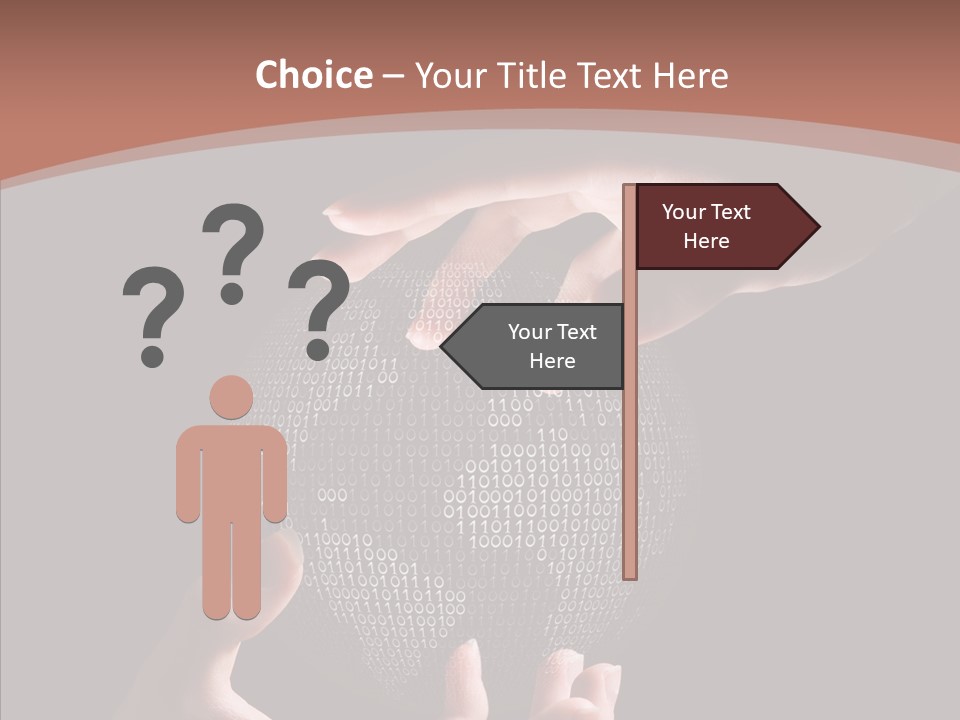 Glow Fingers Unite PowerPoint Template