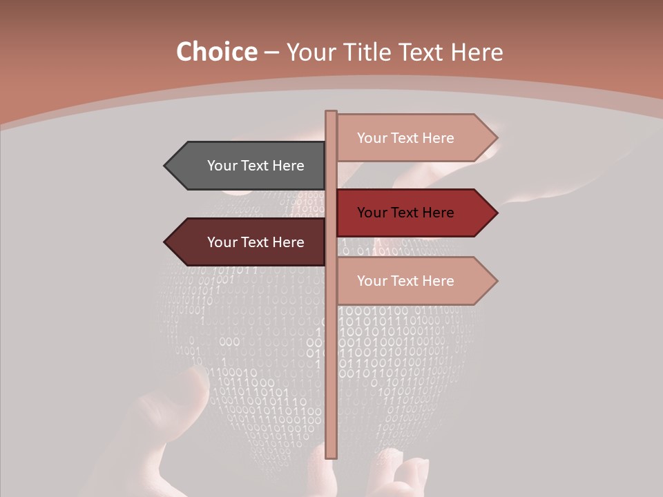 Glow Fingers Unite PowerPoint Template