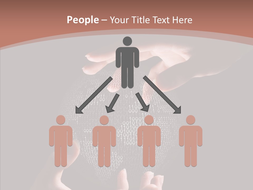 Glow Fingers Unite PowerPoint Template