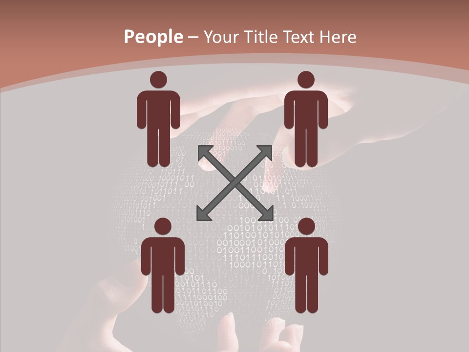 Glow Fingers Unite PowerPoint Template