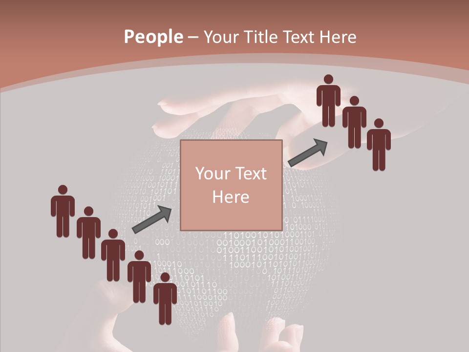 Glow Fingers Unite PowerPoint Template