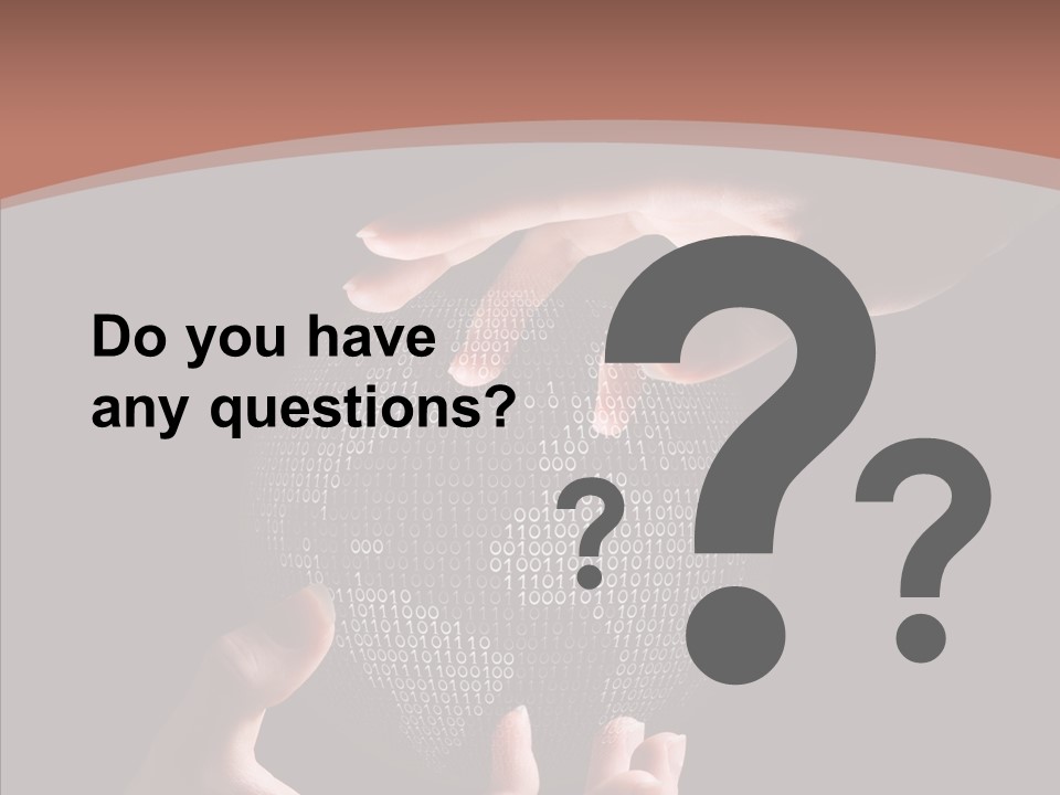 Glow Fingers Unite PowerPoint Template