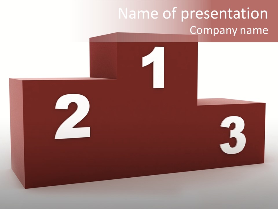 Number Bronze One PowerPoint Template