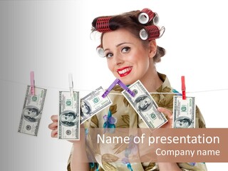 Business Person Banknote PowerPoint Template