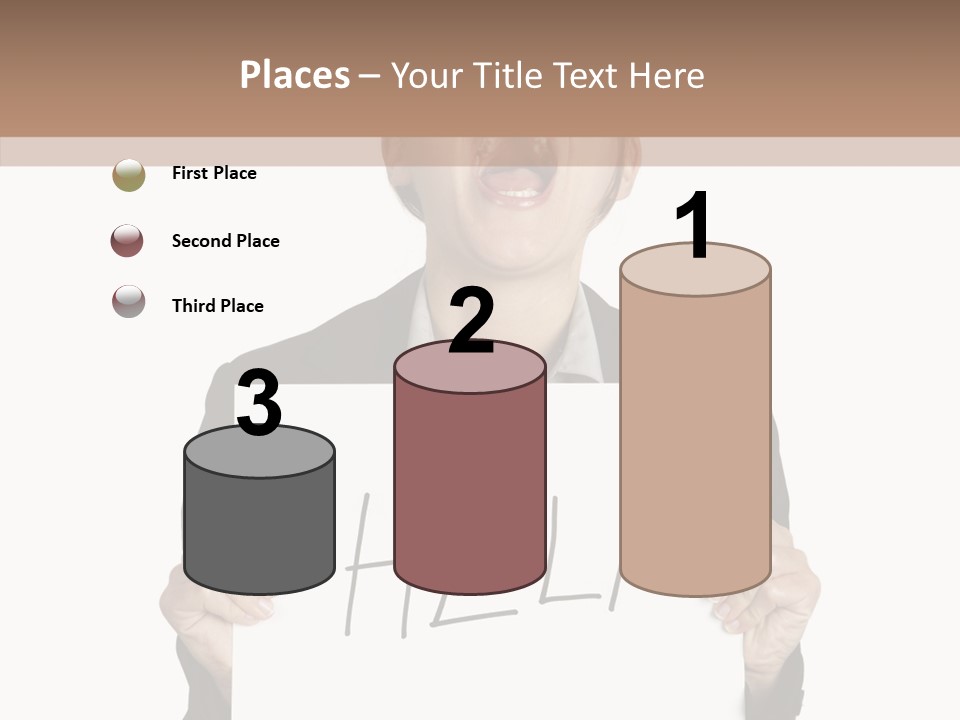 Help Message Women PowerPoint Template