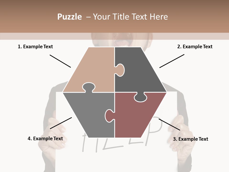 Help Message Women PowerPoint Template