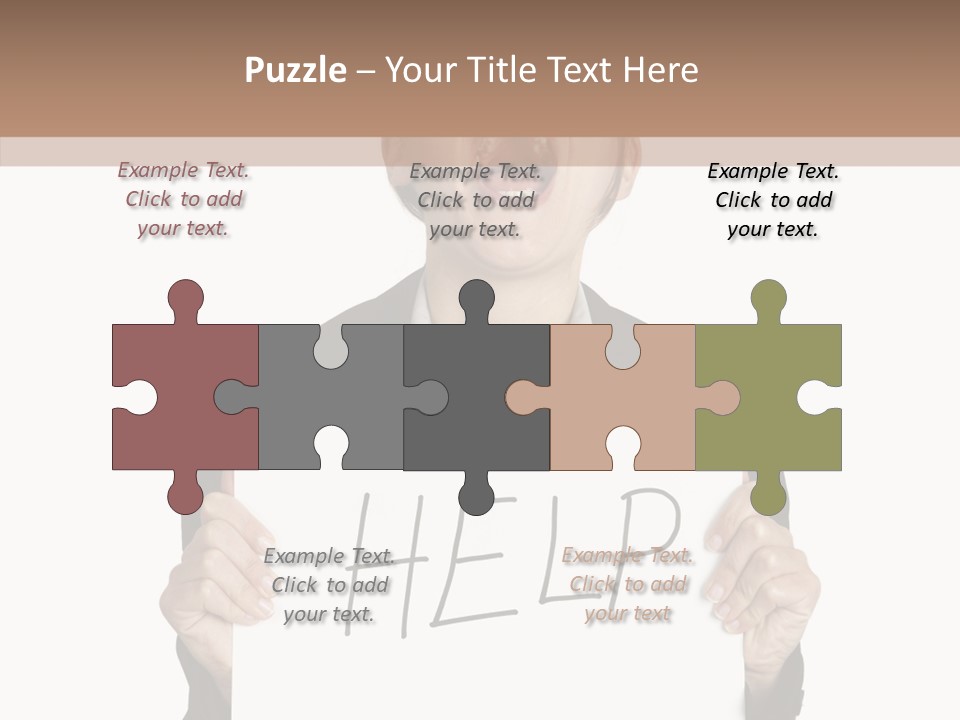 Help Message Women PowerPoint Template