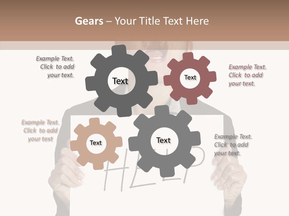 Help Message Women PowerPoint Template