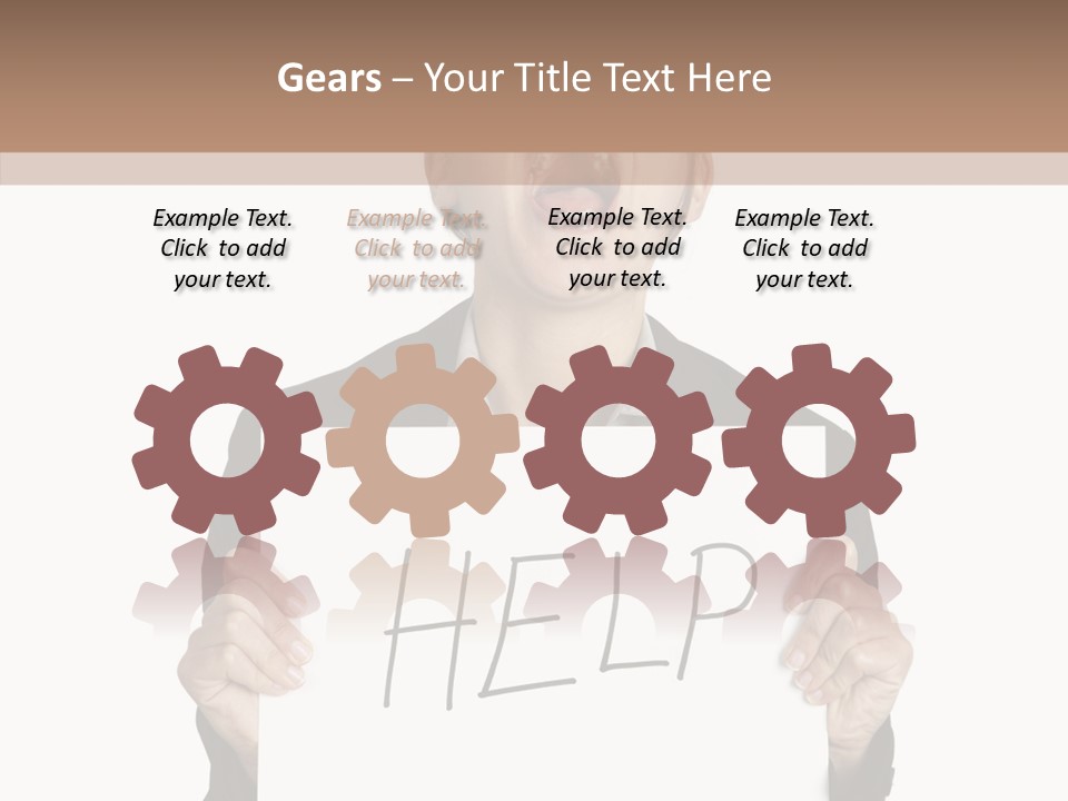 Help Message Women PowerPoint Template