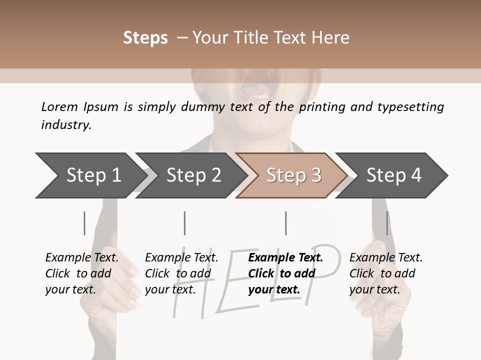 Help Message Women PowerPoint Template