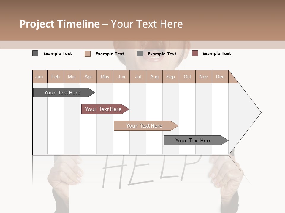 Help Message Women PowerPoint Template