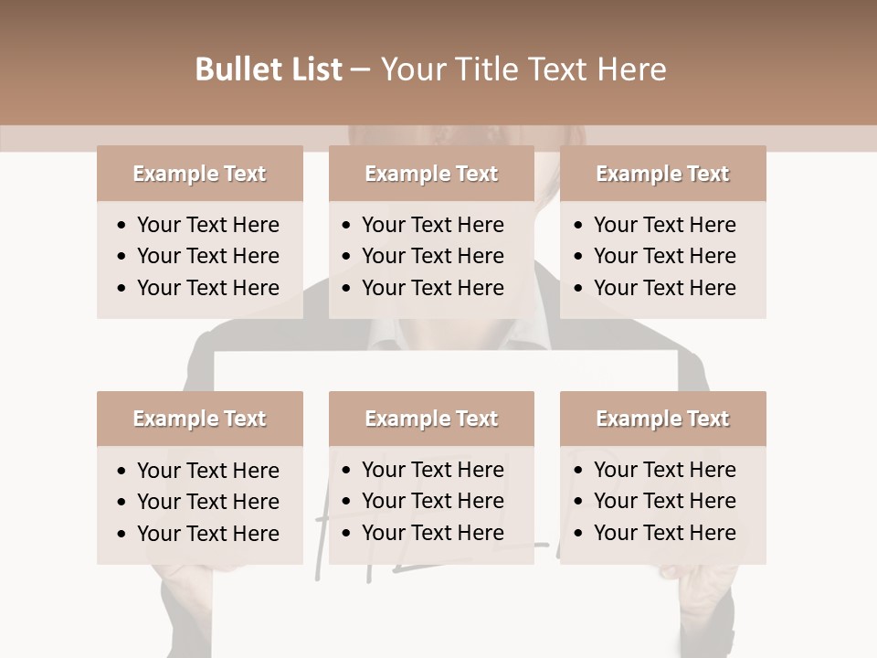 Help Message Women PowerPoint Template