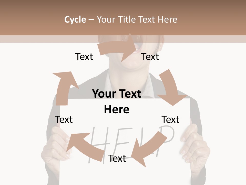 Help Message Women PowerPoint Template
