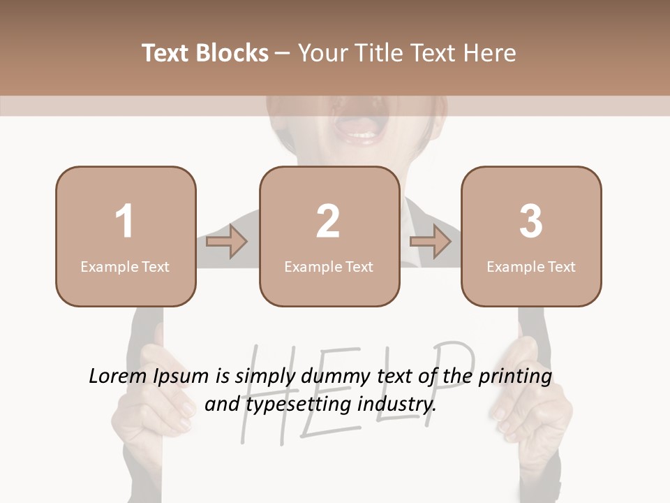 Help Message Women PowerPoint Template